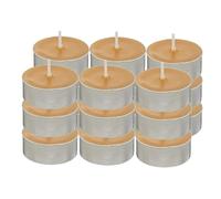 Atmosphera Créateur d'intérieur - Lot de 18 Bougies Chauffe-Plat "Hugo" 3,7cm Moutarde