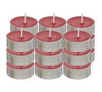 Atmosphera Créateur d'intérieur - Lot de 18 Bougies Chauffe-Plat "Hugo" 3,7cm Rouge Rouge G