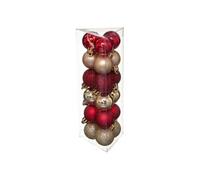 Atmosphera Créateur d'intérieur - Lot de 18 Boules de Noël "Colorama" 3cm Rouge & Or