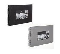 Atmosphera Créateur d'intérieur Lot De 2 Albums Photos à Spirales 40 Pages Ethan - 2 X 160 Photos Soit 320 Photos - Gris/Noir