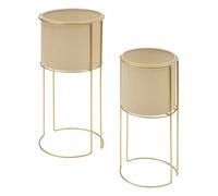 Atmosphera Créateur d'intérieur - Lot de 2 Cache-Pots Design Zigy 55cm Doré