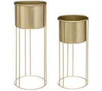 Créateur d'intérieur - Lot de 2 Cache-Pots sur Pied Artif 58cm Or