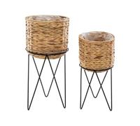 Atmosphera Créateur d'intérieur - Lot de 2 Cache-Pots sur Pied Hya 54cm Naturel