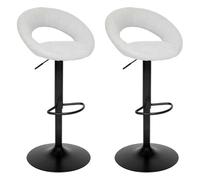Atmosphera Créateur d'intérieur - Lot de 2 Chaises de Bar Ajustable Sasha 96cm Gris