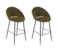 Atmosphera Créateur d'intérieur - Lot de 2 Chaises de Bar Amago 101cm Vert Cèdre