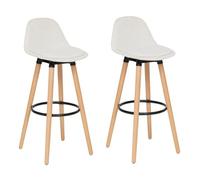Atmosphera Créateur d'intérieur - Lot de 2 Chaises de Bar Maxon 92cm Blanc