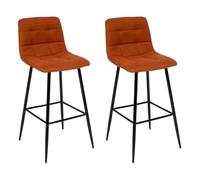 Atmosphera Créateur d'intérieur - Lot de 2 Chaises de Bar Sirac 104cm Ambre