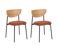 Atmosphera Créateur d'intérieur - Lot de 2 Chaises Design Jaisa 81cm Ambre
