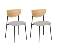 Atmosphera Créateur d'intérieur - Lot de 2 Chaises Design Jaisa 81cm Gris