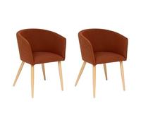 Atmosphera Créateur d'intérieur - Lot de 2 Fauteuils à Dîner Marlo 76cm Ambre