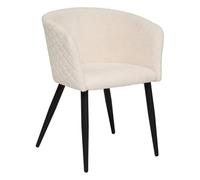 Atmosphera Créateur d'intérieur - Lot de 2 Fauteuils Chenille Marlo 76cm Ivoire