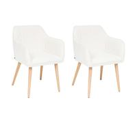Atmosphera Créateur d'intérieur - Lot de 2 Fauteuils Design Visoca 83cm Blanc
