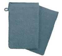 Atmosphera Créateur d'intérieur - Lot de 2 Gants de Toilette "Confort" 15x21cm Orage Bleu G