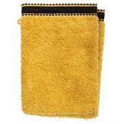 Atmosphera Créateur d'intérieur - Lot de 2 Gants de Toilette "Joia" 15x21cm Ocre Jaune G