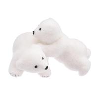 Atmosphera Créateur d'intérieur - Lot de 2 Oursons Qui Jouent Manteau 25cm Blanc