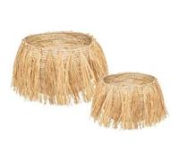 Atmosphera Créateur d'intérieur - Lot de 2 Paniers à Franges Safari 25cm Beige Beige G