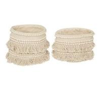 Atmosphera Créateur d'intérieur - Lot de 2 Paniers Déco "Seav" 25cm Beige Beige G
