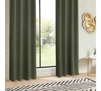 Créateur d'intérieur - Lot de 2 Rideaux Occultants "Kerry" 135x240cm Vert Kaki