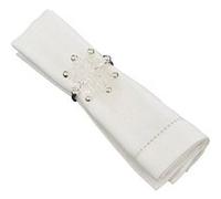 Atmosphera Créateur d'intérieur - Lot de 2 Ronds de Serviette "Flocon" 5cm Argent G
