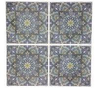 Créateur d'intérieur - Lot de 2 Stickers Caro Mosaic II 26x26cm Multicolore