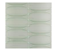 Atmosphera Créateur d'intérieur - Lot de 2 Stickers Décoratif "Caro" 25x25cm Vert Clair