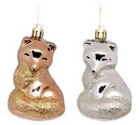 Atmosphera Créateur d'intérieur - Lot de 2 Sujets de Noël "Renard" 10cm Multicolore G