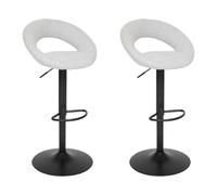 Lot de 2 tabourets de bar ""Sasha"" gris - Atmosphera Créateur d'intérieur