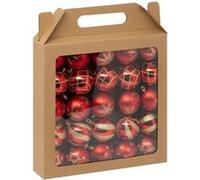 Créateur d'intérieur - Lot de 25 Boules de Noël "Maison des Couleurs" 6cm Rouge & Or