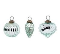 Atmosphera Créateur d'intérieur - Lot de 3 Boules de Noël Formes 8cm Vert Vert