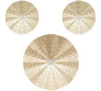 Créateur d'intérieur - Lot de 3 Décorations Murales "Leslie" 33cm Or
