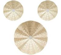 Atmosphera Décorations murales Leslie - Lot de 3 en métal doré D22/225/335cm