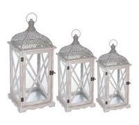 Atmosphera Créateur d'intérieur - Lot de 3 Lanternes Folkdream 66cm Gris Gris