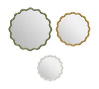 Atmosphera Créateur d'intérieur - Lot de 3 Miroirs Muraux Vague Judy 50cm Multicolore