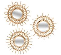ATMOSPHERA CREATEUR D'INTERIEUR Lot de 3 miroirs rotin Soleil D28