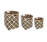 Atmosphera Créateur d'intérieur - Lot de 3 Paniers de Rangement "Bambou" 40cm Beige