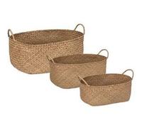 Atmosphera Créateur d'intérieur - Lot de 3 Paniers de Rangement Elora 50cm Naturel Marron G