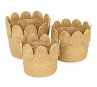 Atmosphera Créateur d'intérieur - Lot de 3 Paniers Déco "Inuit Dreams" 29cm Naturel Beige G