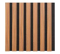 Lot de 3 panneaux décoratifs Colva effet noyer fond noir 30x30cm - Atmosphera createur d'interieur