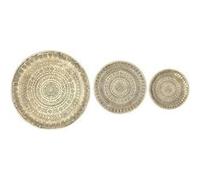 Lot de 3 plateaux ronds Samir en acier doré - Atmosphera Créateur d'intérieur
