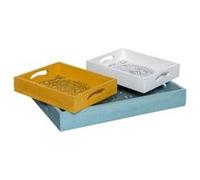 Créateur d'intérieur - Lot de 3 Plateaux Idylle Folk 45cm Multicolore