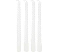 Atmosphera Lot de 4 bougies bâtons Hugo 180 g Blanc