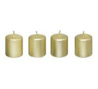 Atmosphera Créateur d'intérieur - Lot de 4 Bougies Déco "Satin" 4cm Or G