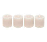Créateur d'intérieur - Lot de 4 Bougies Votives "Rustic" 4,5cm Ivoire