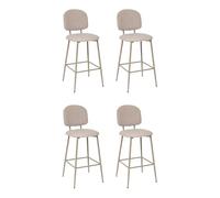 Atmosphera Créateur d'intérieur - Lot de 4 Chaises de Bar Kamili 108cm Beige