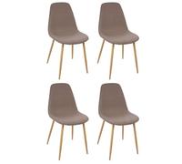Atmosphera Créateur d'intérieur - Lot de 4 Chaises Design 85cm Taupe