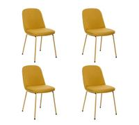 Atmosphera Créateur d'intérieur - Lot de 4 Chaises Design Neora 82cm Ocre