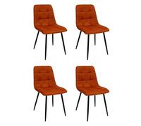 Atmosphera Créateur d'intérieur - Lot de 4 Chaises Design Sirac 83cm Ambre