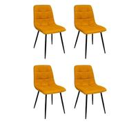 Atmosphera Créateur d'intérieur - Lot de 4 Chaises Design Sirac 83cm Ocre