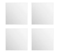 Atmosphera Créateur d'intérieur - Lot de 4 Miroirs Adhésifs Carré 30x30cm Argent