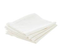 Atmosphera Créateur d'intérieur - Lot de 4 Serviettes de Table Chambray 40x40cm Ecru